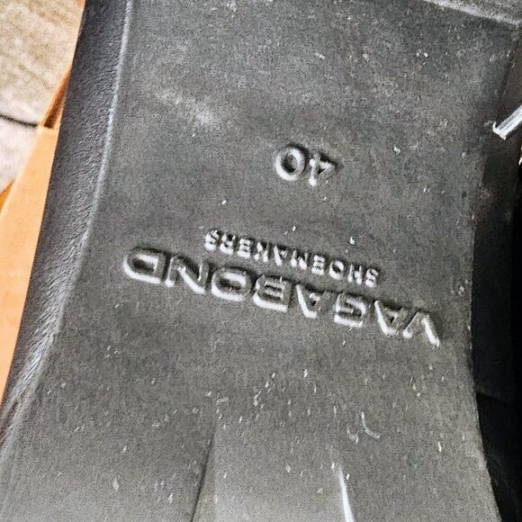 VAGABOND Grace Black Leather Lug Sole Lace Up Boots| Sz 10 - Picture 11 of 11